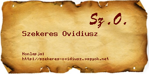Szekeres Ovidiusz névjegykártya